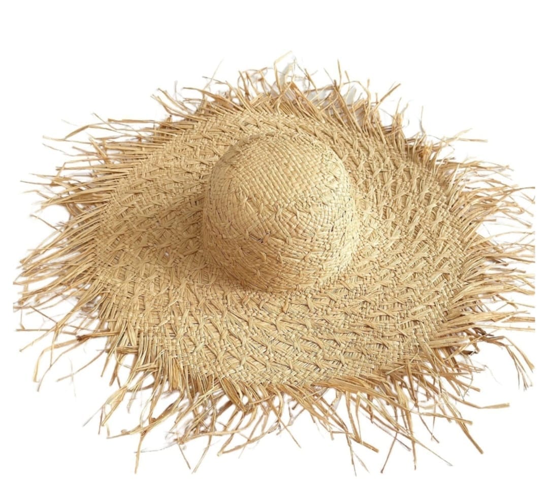 Natural Raffia Wide Brim Hat